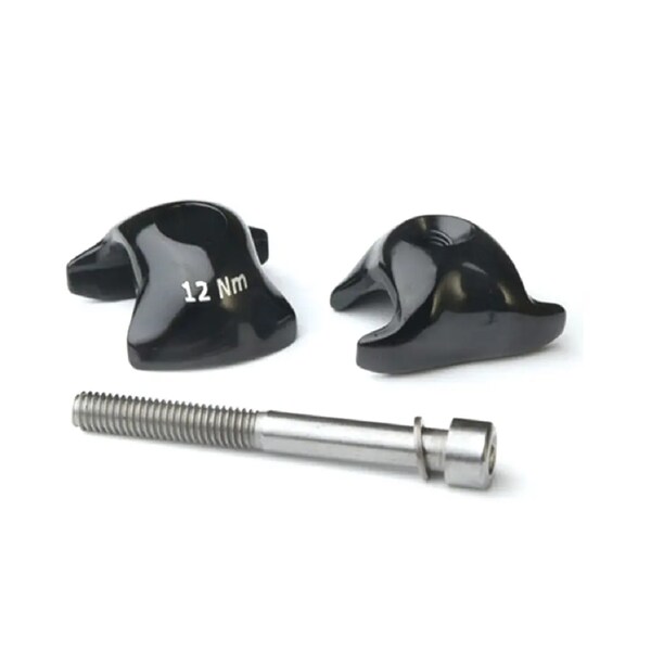 WCS Carbon 1-Bolt zadelpen-reserveklem voor ovale zadelrails (7 x 9,6 mm)