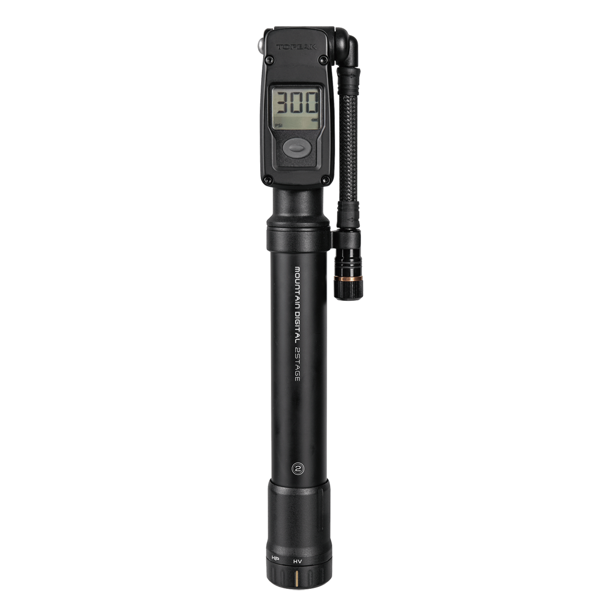 Topeak Mountain Digital 2Stage Minipumpe 2-in-1 für Reifen & Federelemente