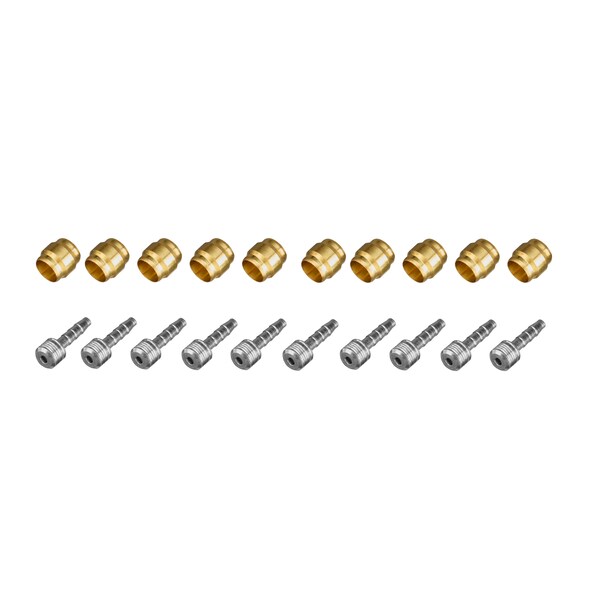 Connection set for hydraulic hose (olive + insert pin), 10 pcs.