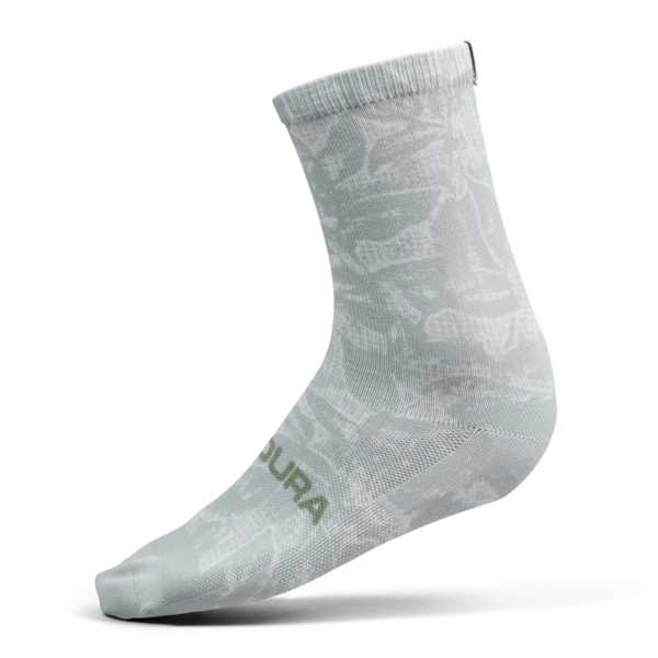 GRID FLORAL LTD PRINT SOCK fietssokken