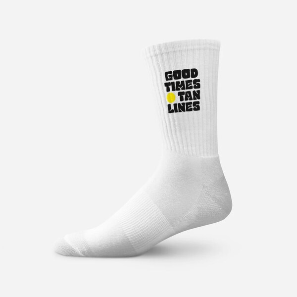 GOOD TIMES TAN LINES RETRO CREW SOCKS Cycling Socks