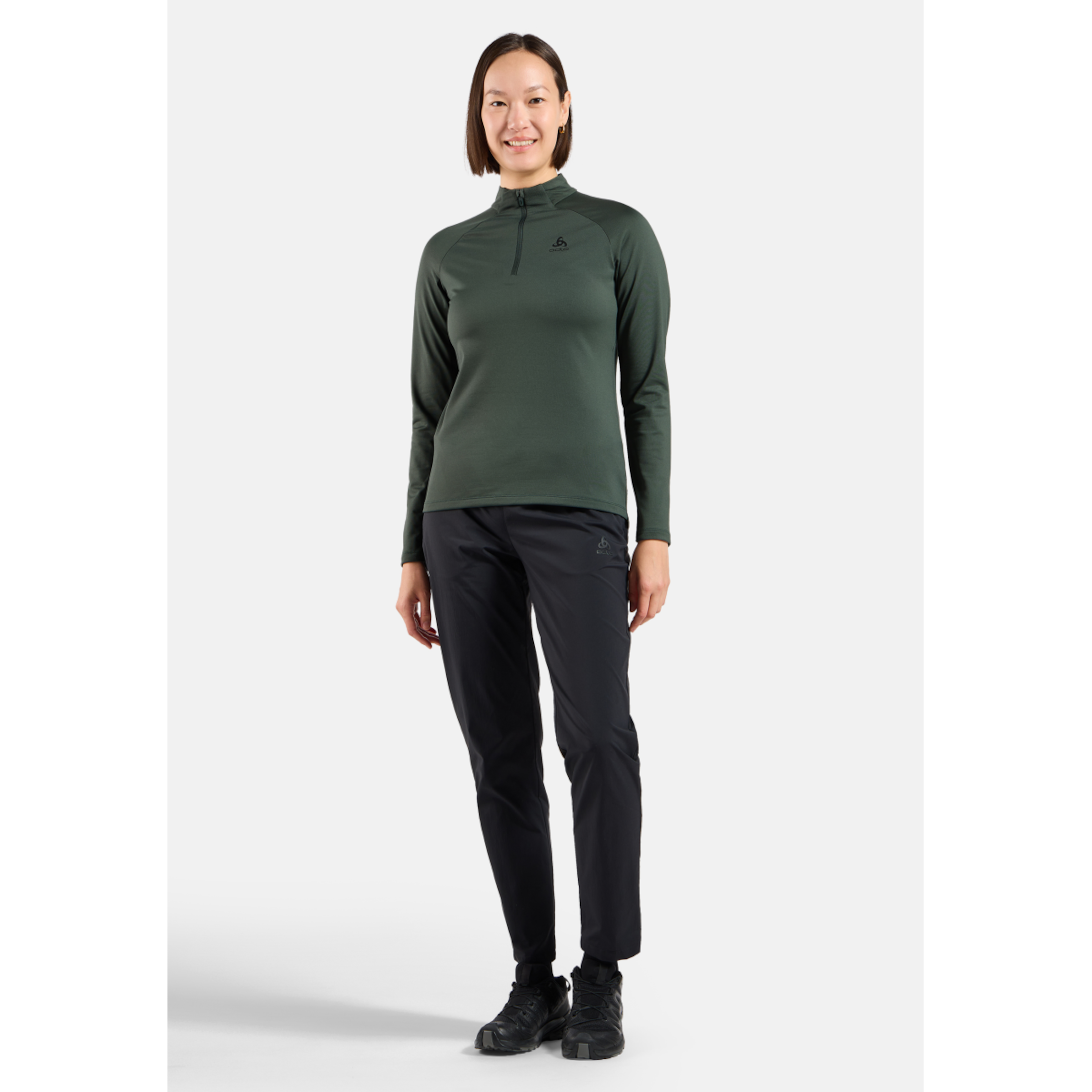 ESSENTIAL LIGHT Mid Layer 1/2 zip bikeshirt dames lange mouw