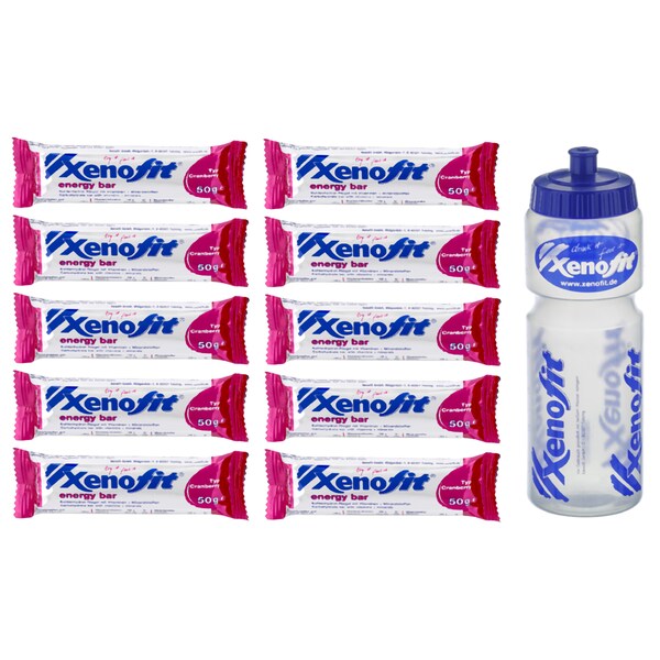 Set of 10 x energy bar &amp; Water Bottle