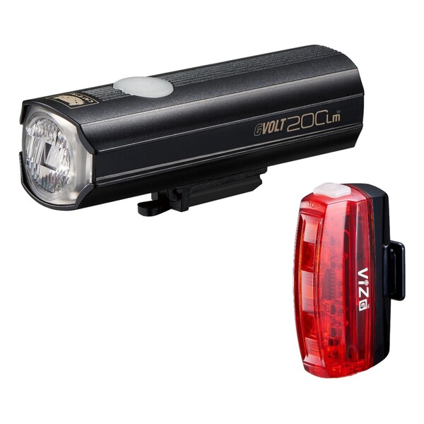 Set Éclairages à batterie Éclairage avant GVolt 200lm / Éclairage arrière ViZ G