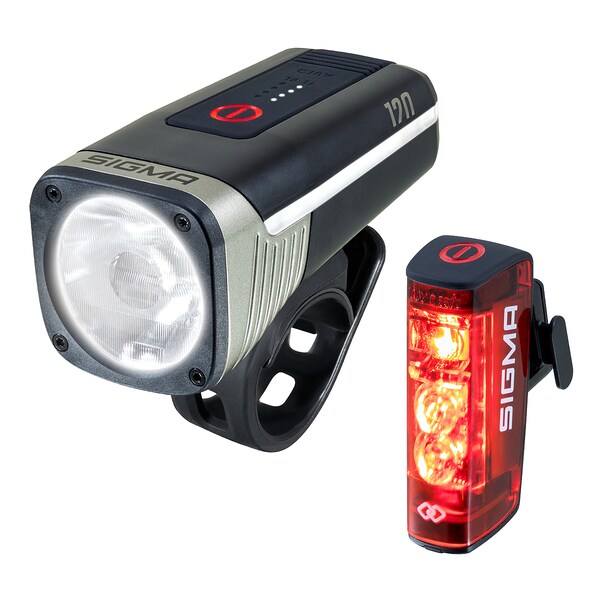 Aura 120 LINK Front Light + HIRO 50 LINK Rear Light Rechargeable Set